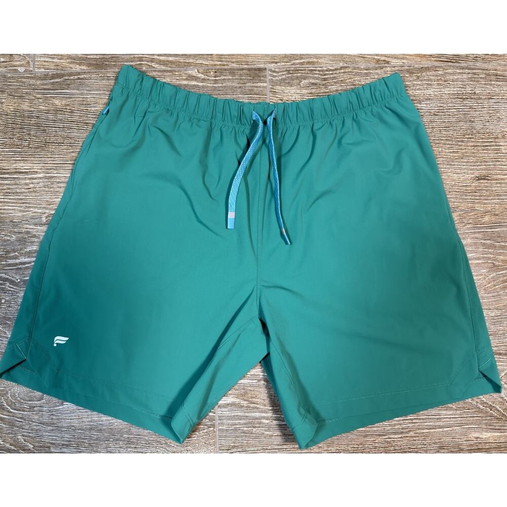 Fabletics Mens The One Shorts 7” Fairway Green Size XL Stretch Performance Gym